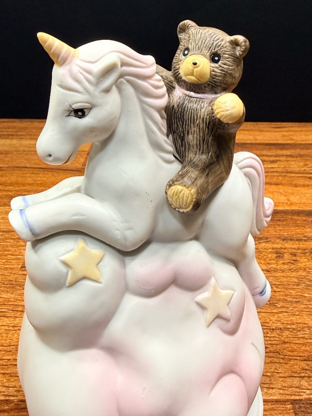 Bear Riding Unicorn Rotating Music Box - Picture 10 of 12